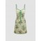 Cider Kpop Jacquard Floral Knotted Mini Dress